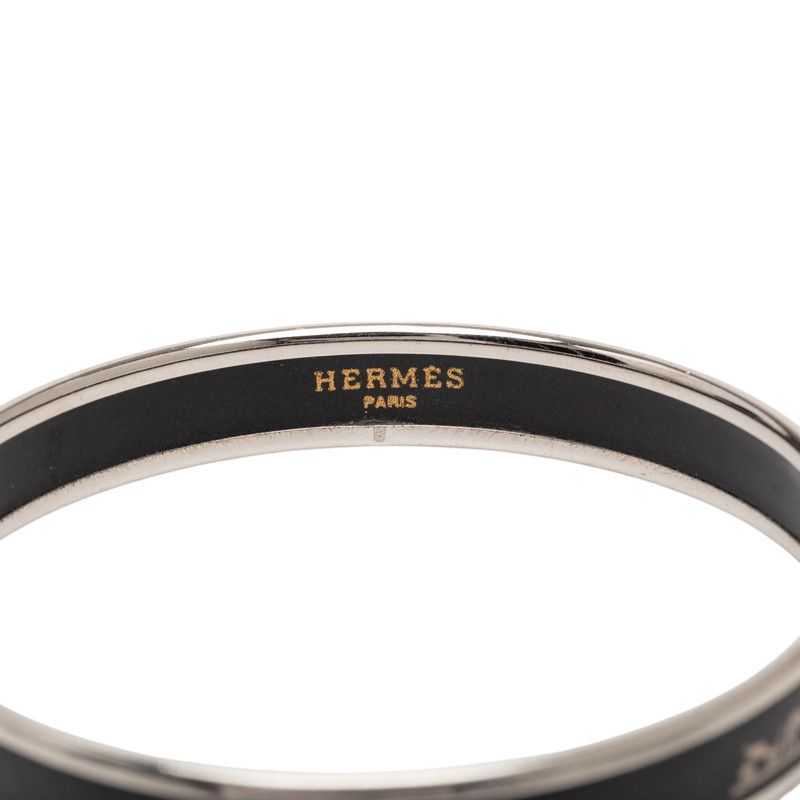 Hermes Enamel PM Silver Black Metal Belt — view 5