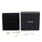Chanel CC Logo Bambi Motif Gold Plated Faux Pearl Necklace — view 5