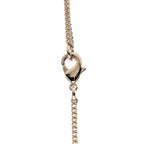 Chanel CC Logo Bambi Motif Gold Plated Faux Pearl Necklace — view 3
