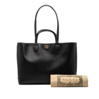 Gucci GG Marmont Double Tote Shoulder Bag Black Leather — view 7