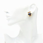 Hermes Enamel Gold Multicolor Plated Earrings — view 5