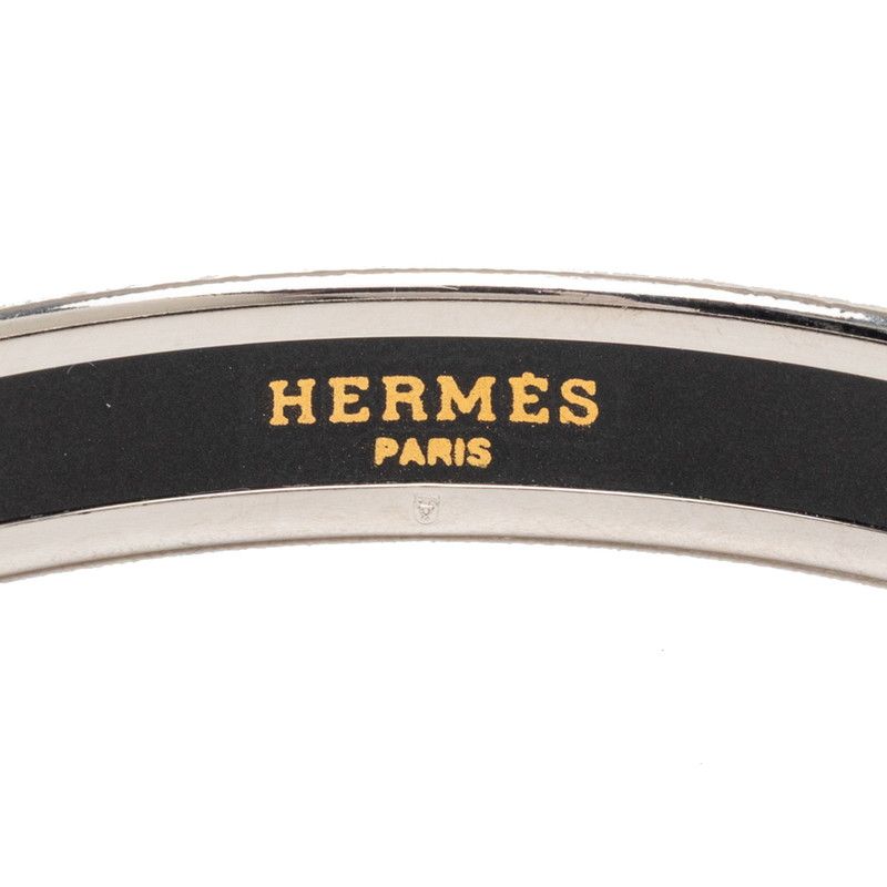 Hermes Enamel PM Silver Black Plated Belt — view 4