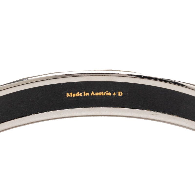 Hermes Enamel PM Silver Black Plated Belt — view 5