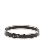 Hermes Enamel PM Silver Black Plated Belt — view 2