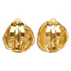 Chanel CC Logo Gold Plated Earrings — view 3