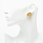 Chanel CC Logo Vintage Gold Plated Earrings — view 6