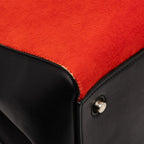 Celine Edge Black Red Leather Calf Hair Tote — view 4