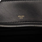 Celine Edge Black Red Leather Calf Hair Tote — view 6