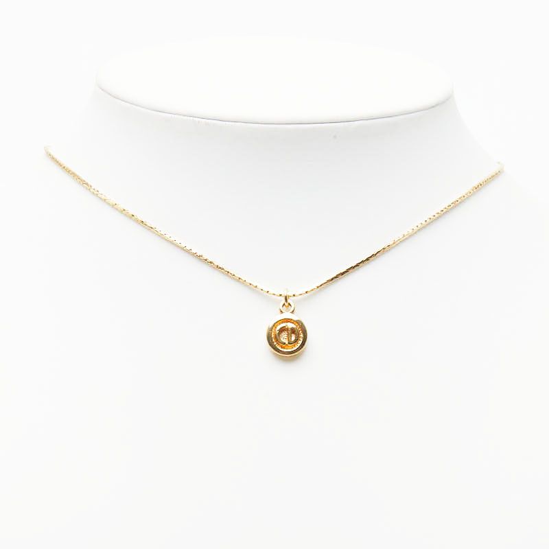 Dior CD Logo Gold Plated Necklace — view 7