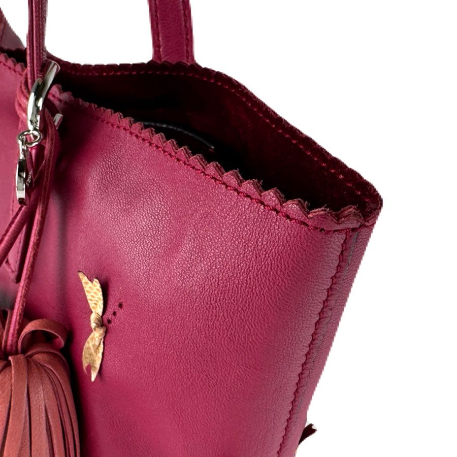 Loewe Handbag Leather Red Wine — view 8