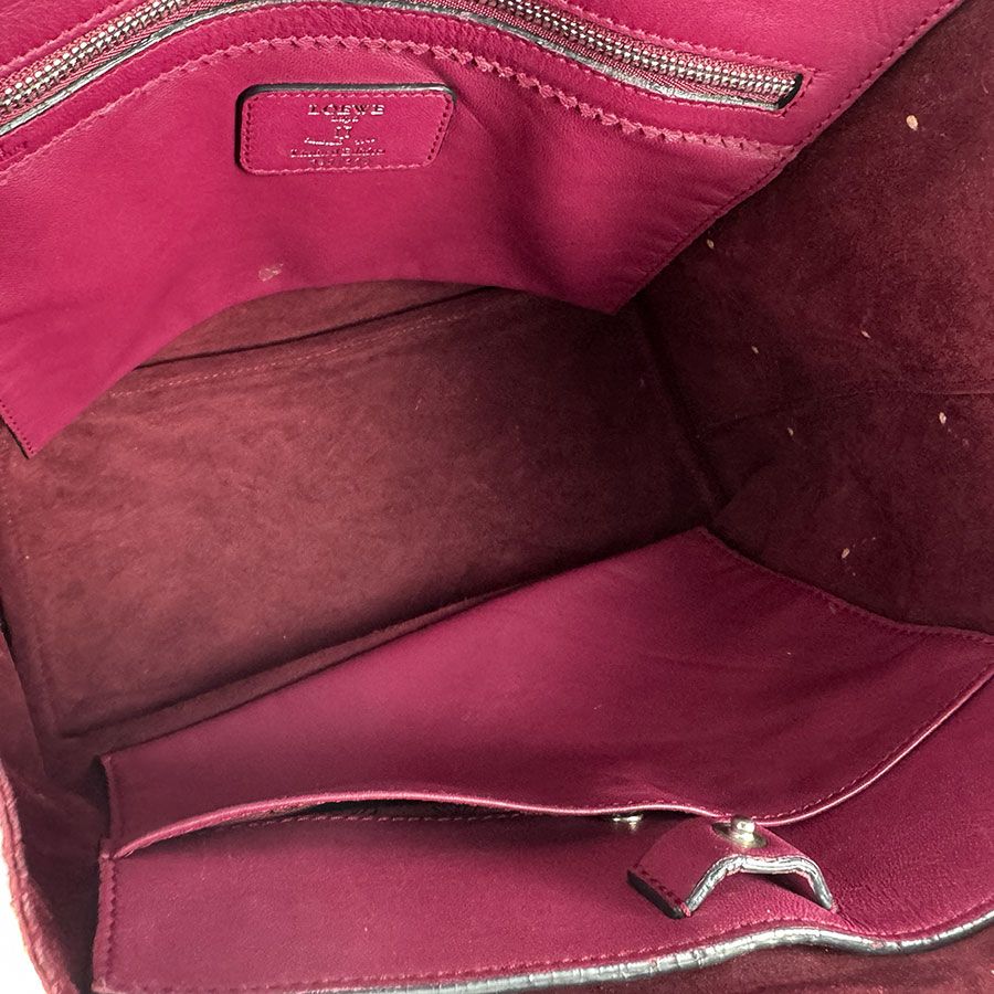 Loewe Handbag Leather Red Wine — view 5