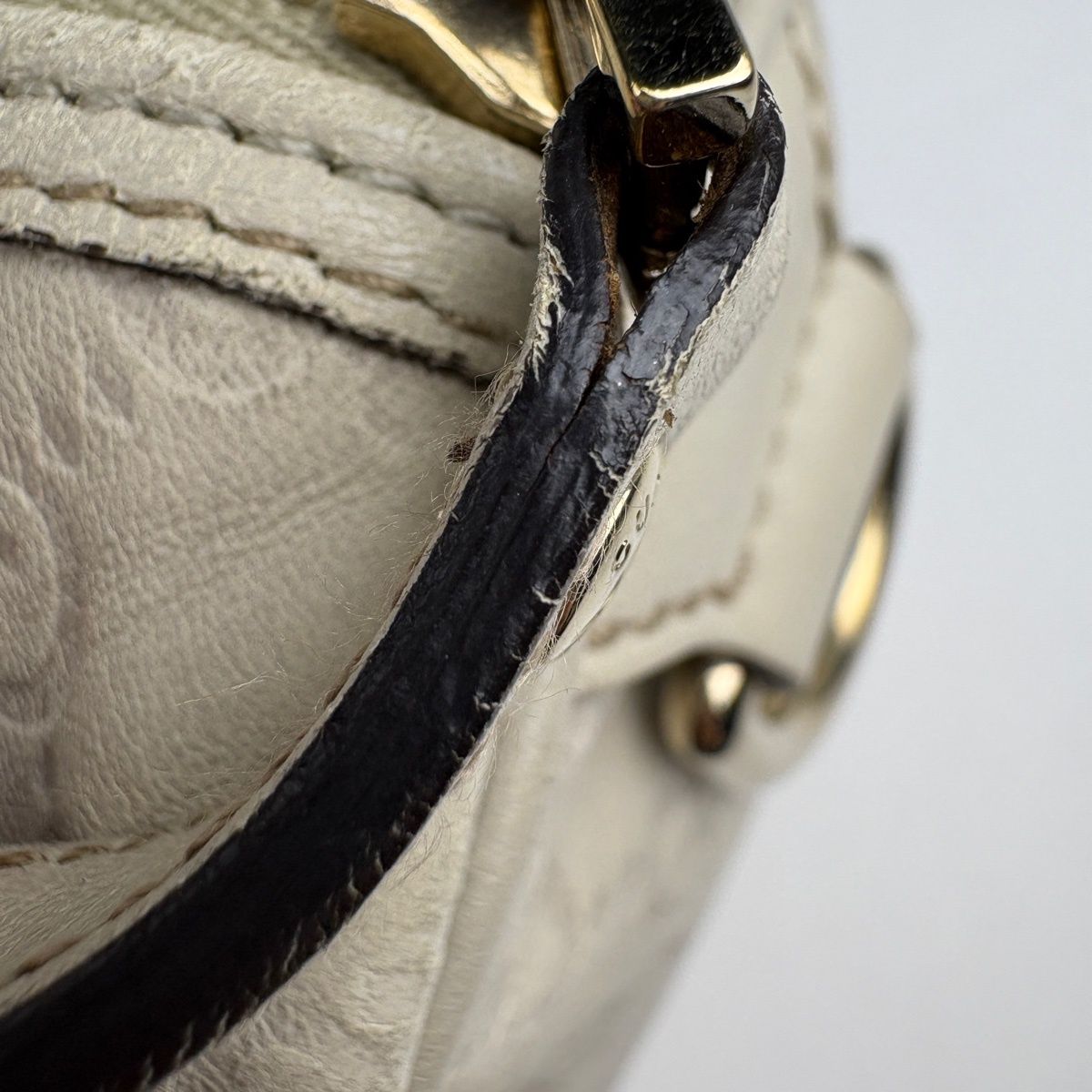 Gucci Guccissima Handbag Mini Boston Leather Ivory — view 6