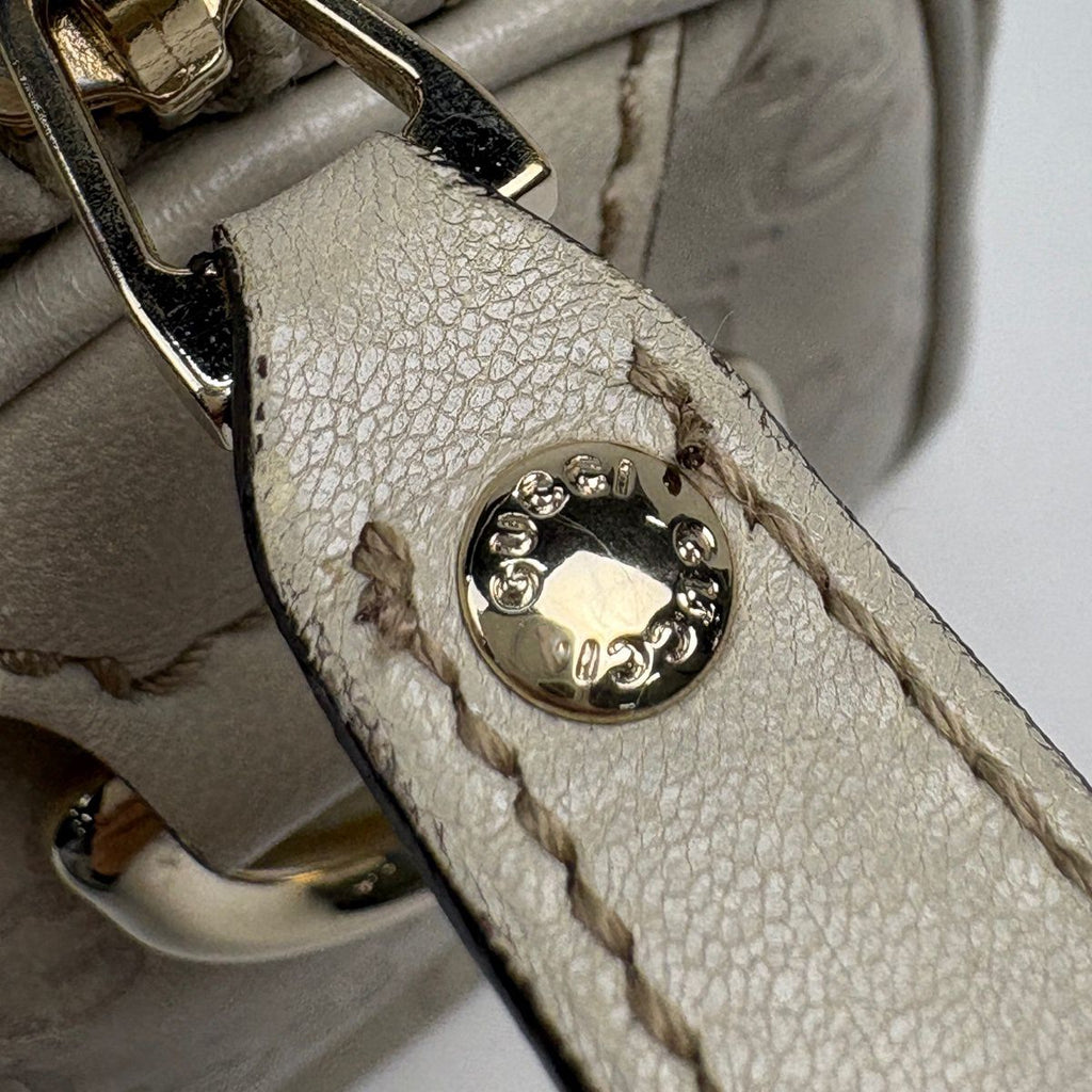 Gucci Guccissima Handbag Mini Boston Leather Ivory — view 5