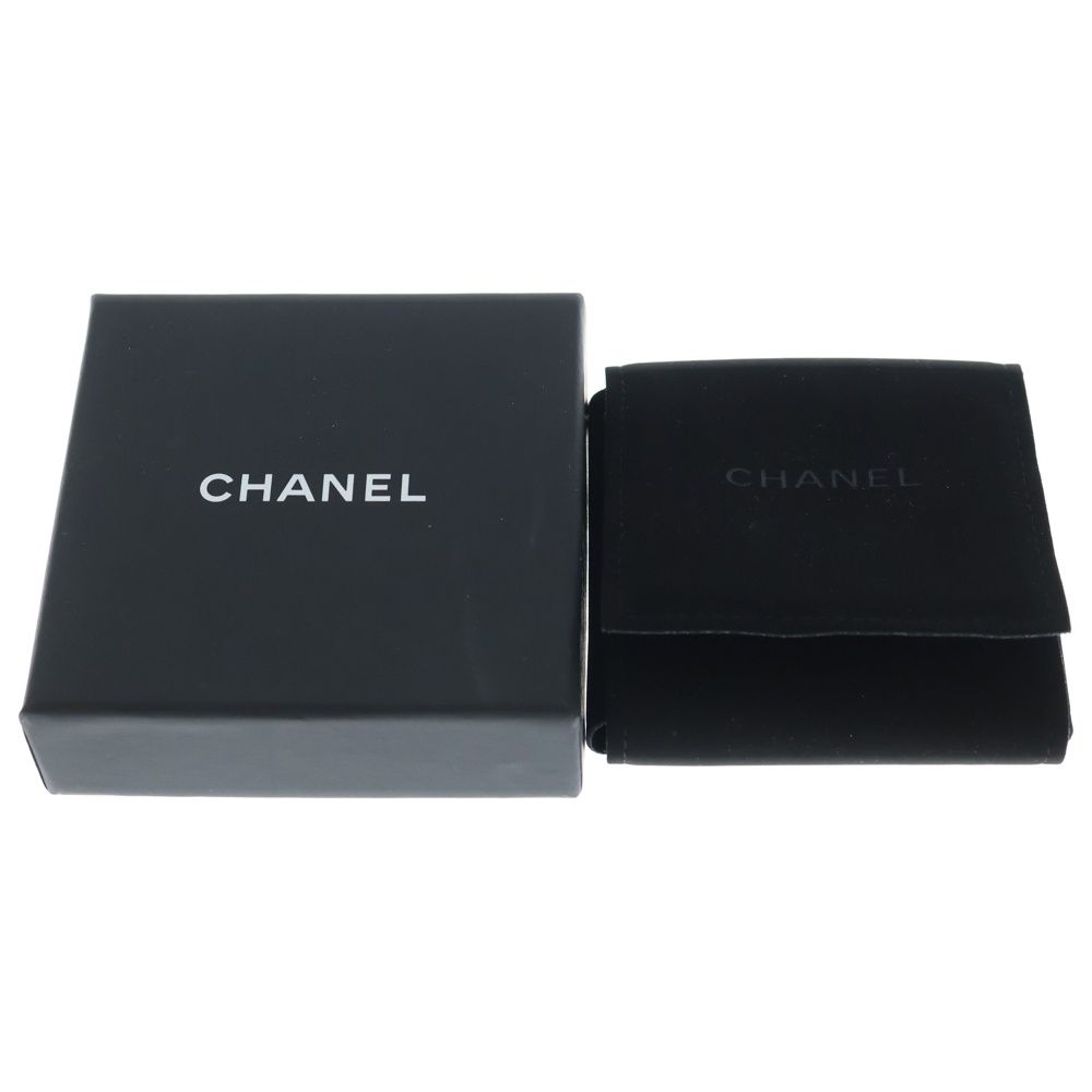 Chanel CC Logo Faux Pearl Brooch Black Gold — view 6