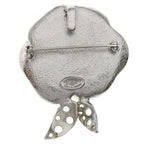 Chanel Camellia Brooch Pin Badge Pink Beige Silver — view 2