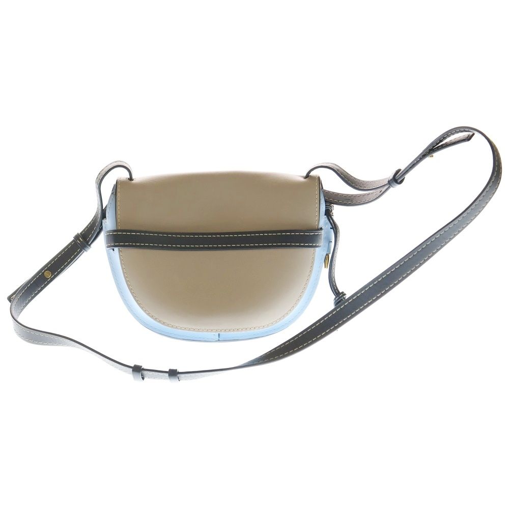 Loewe Gate Dual Small Shoulder Bag Sand Blue Leather Gold Greige Navy — view 2