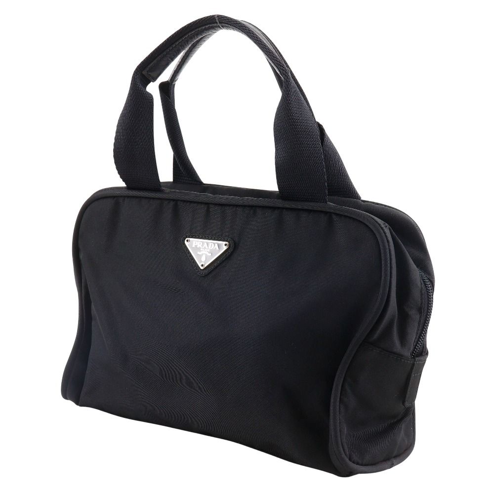 Prada Mini Boston Nylon Black Handbag — view 2