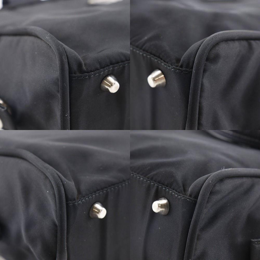 Prada Mini Boston Nylon Black Handbag — view 4