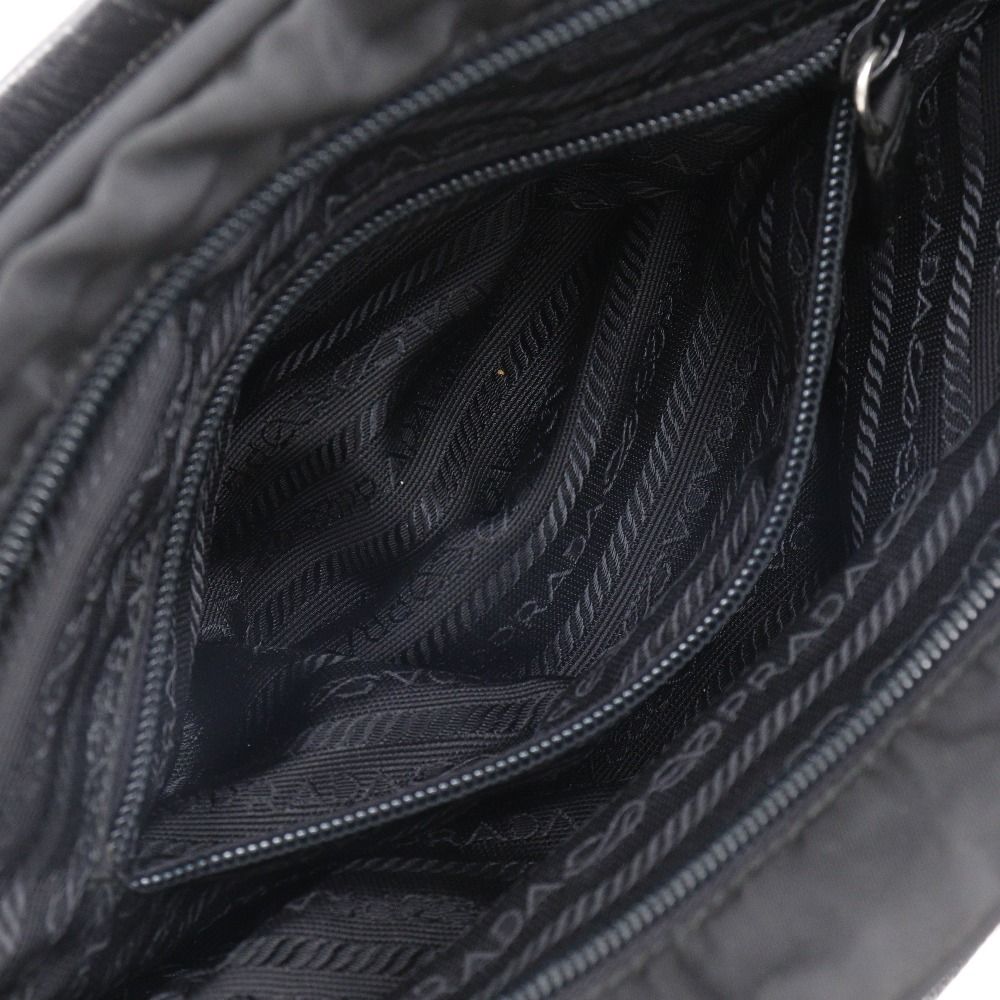 Prada Mini Boston Nylon Black Handbag — view 7