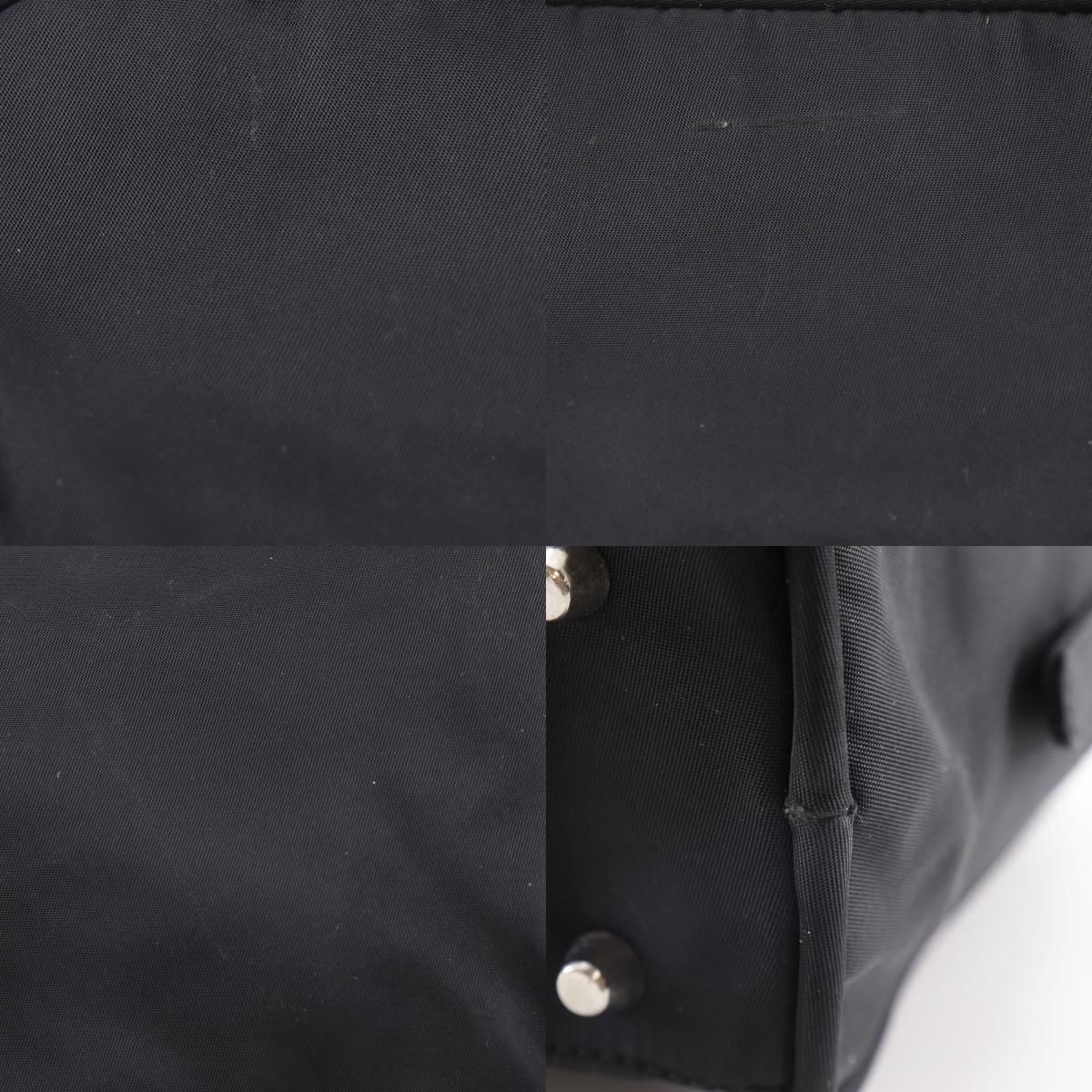 Prada Mini Boston Nylon Black Handbag — view 9