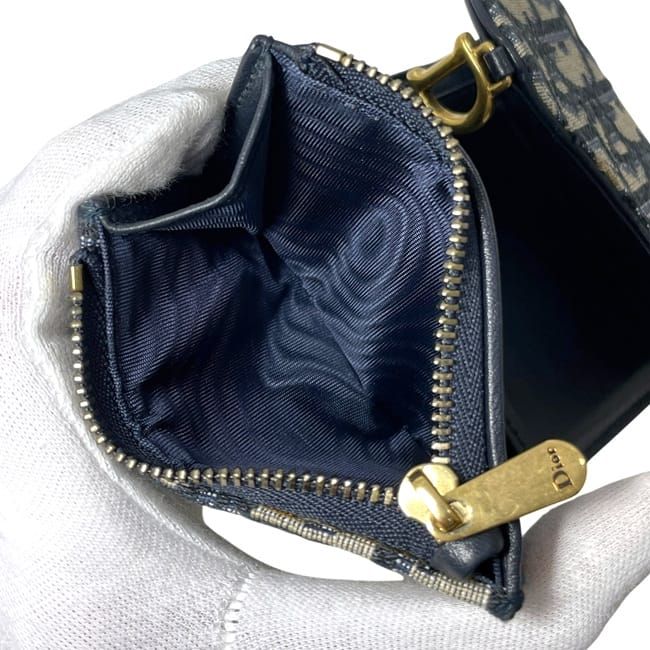 Dior Trifold Wallet Navy Blue — view 5