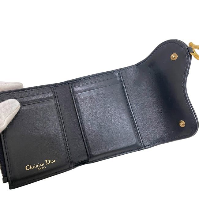 Dior Trifold Wallet Navy Blue — view 6
