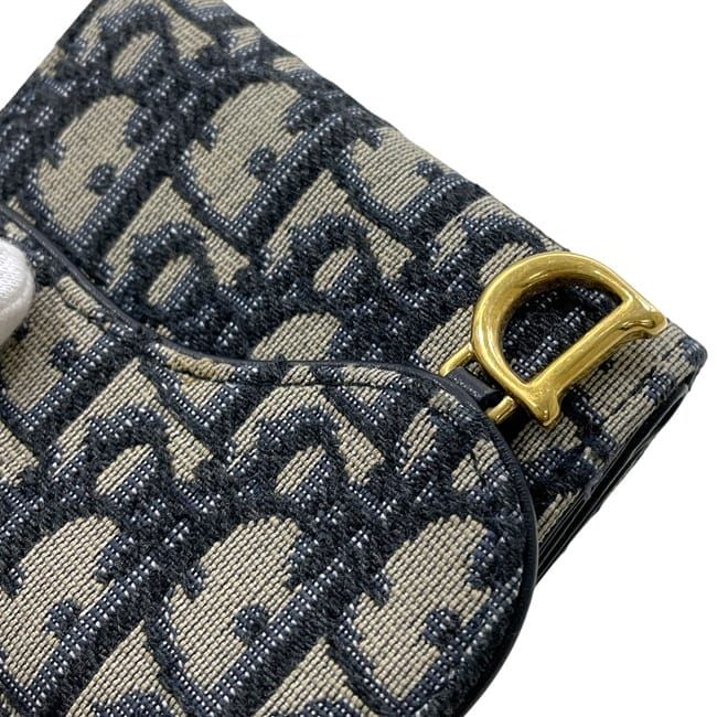 Dior Trifold Wallet Navy Blue — view 9