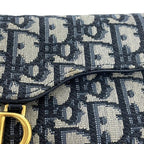Dior Trifold Wallet Navy Blue — view 8
