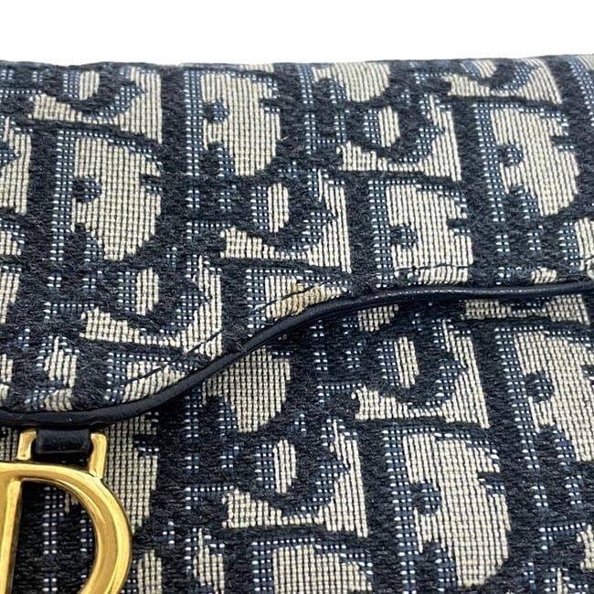 Dior Trifold Wallet Navy Blue — view 8