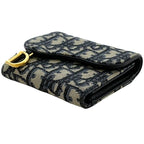 Dior Trifold Wallet Navy Blue — view 3