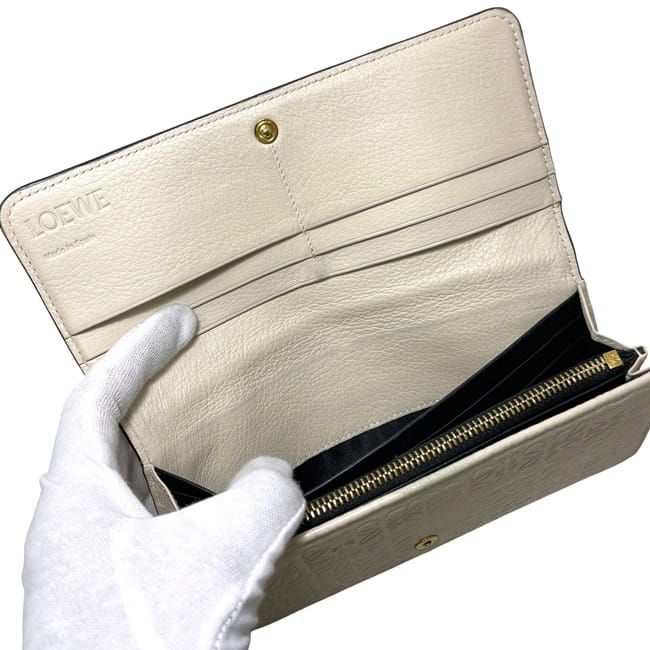 Loewe Bifold Wallet Beige Repeat Anagram — view 8