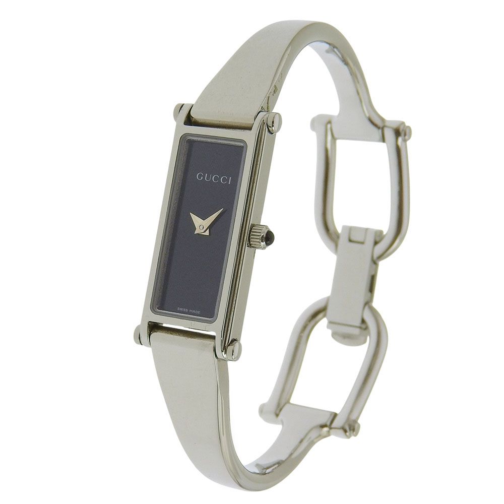 Gucci Stainless Steel Quartz Analog Display Black Dial Watch — view 2