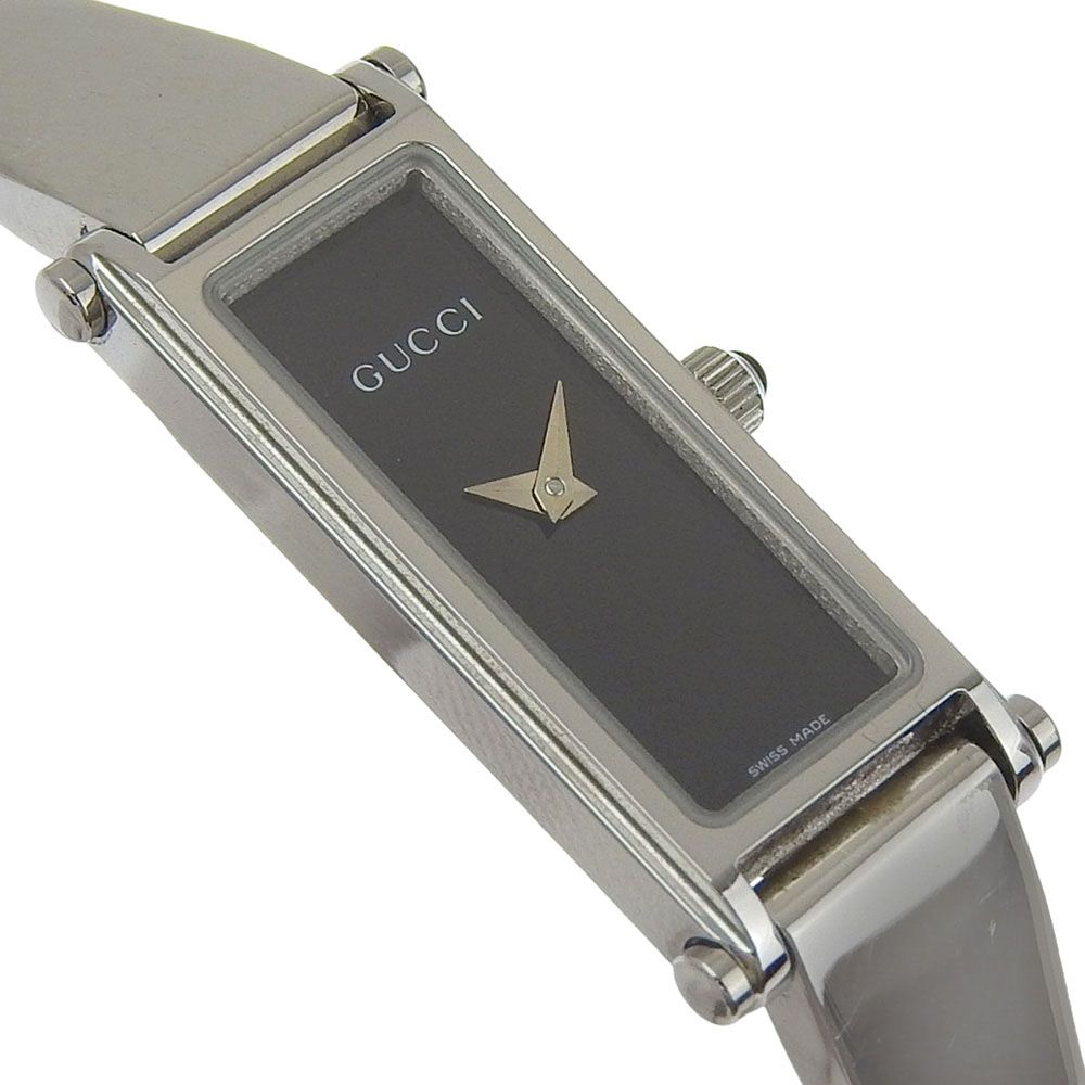 Gucci Stainless Steel Quartz Analog Display Black Dial Watch — view 3