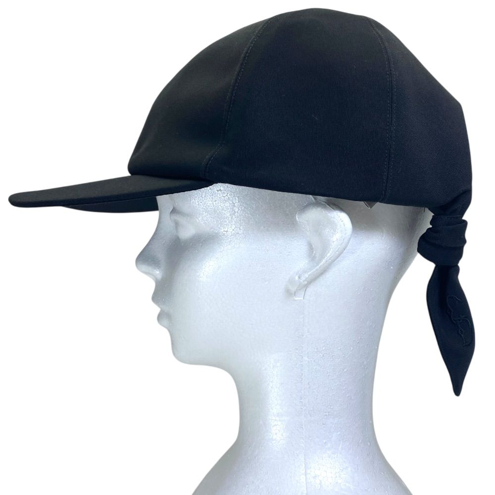 Dior Cap Hat Ribbon Logo Wool Black — view 2