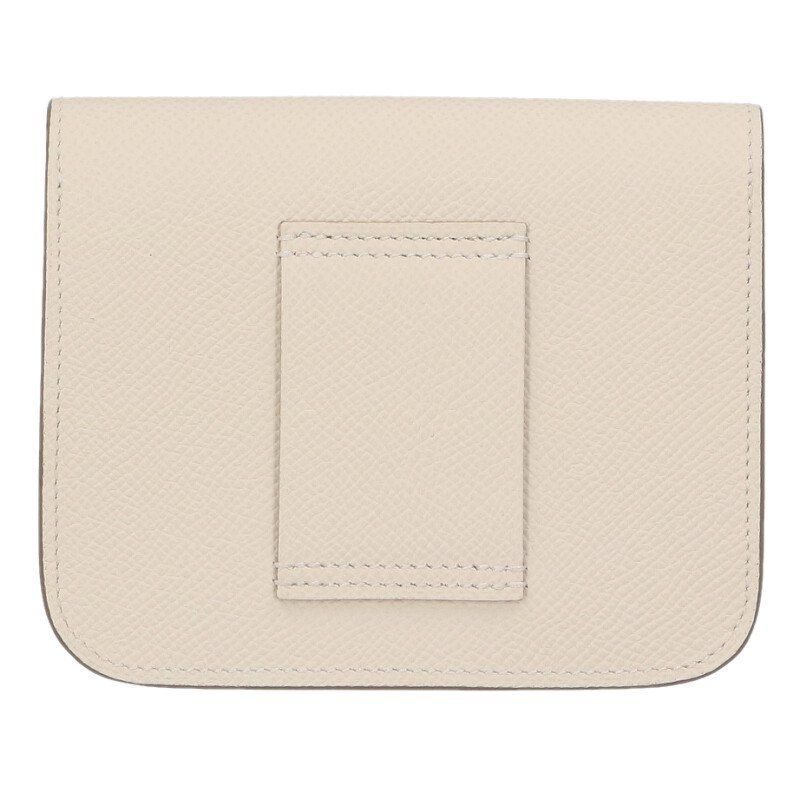 Hermes Constance Slim Bifold Leather Wallet Off-white X — view 2