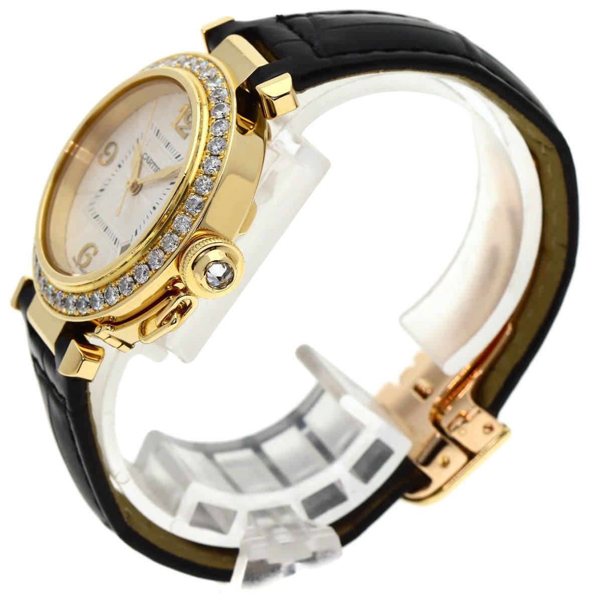 Cartier Pasha Bezel Diamond Watch 18K Yellow Gold — view 2