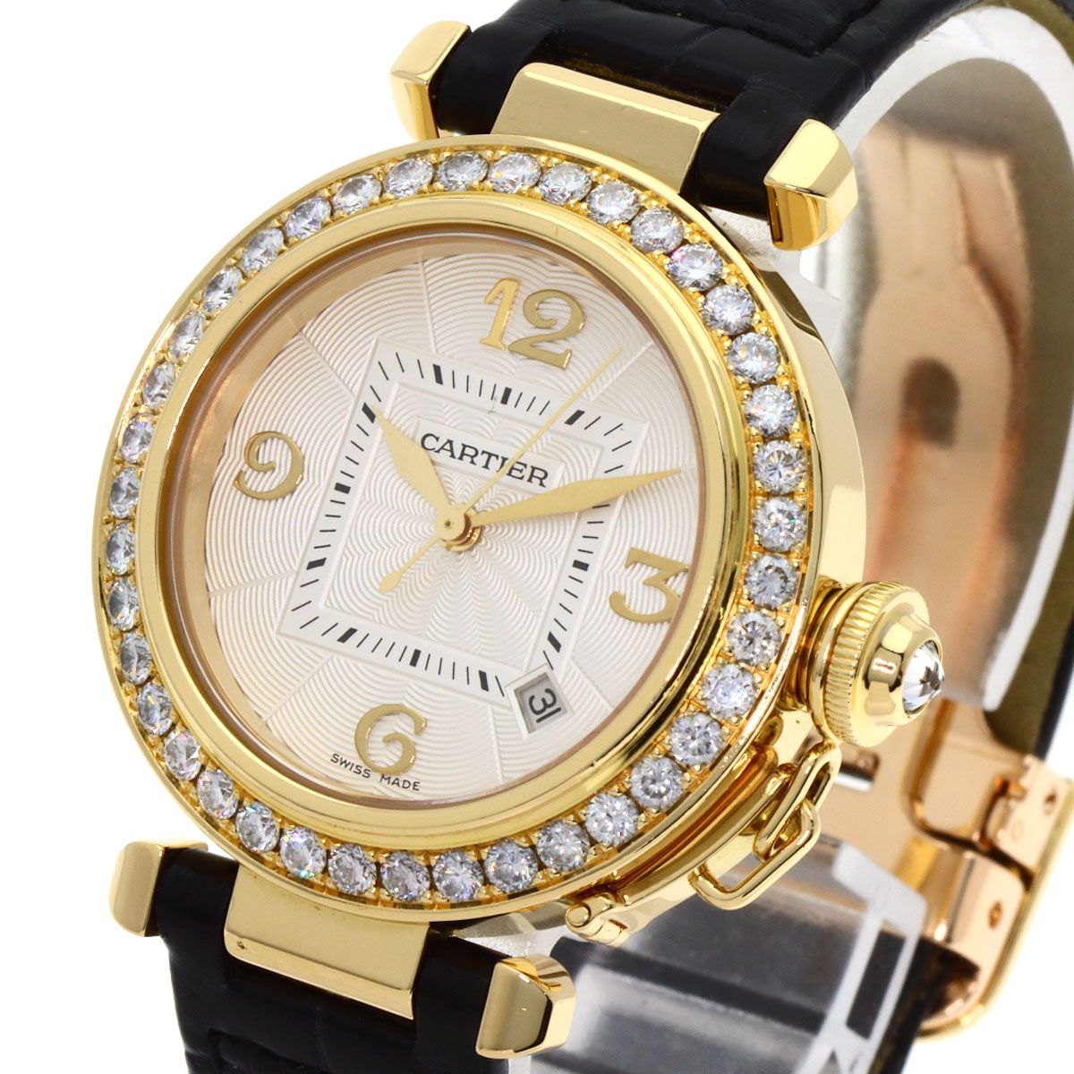 Cartier Pasha Bezel Diamond Watch 18K Yellow Gold — view 3