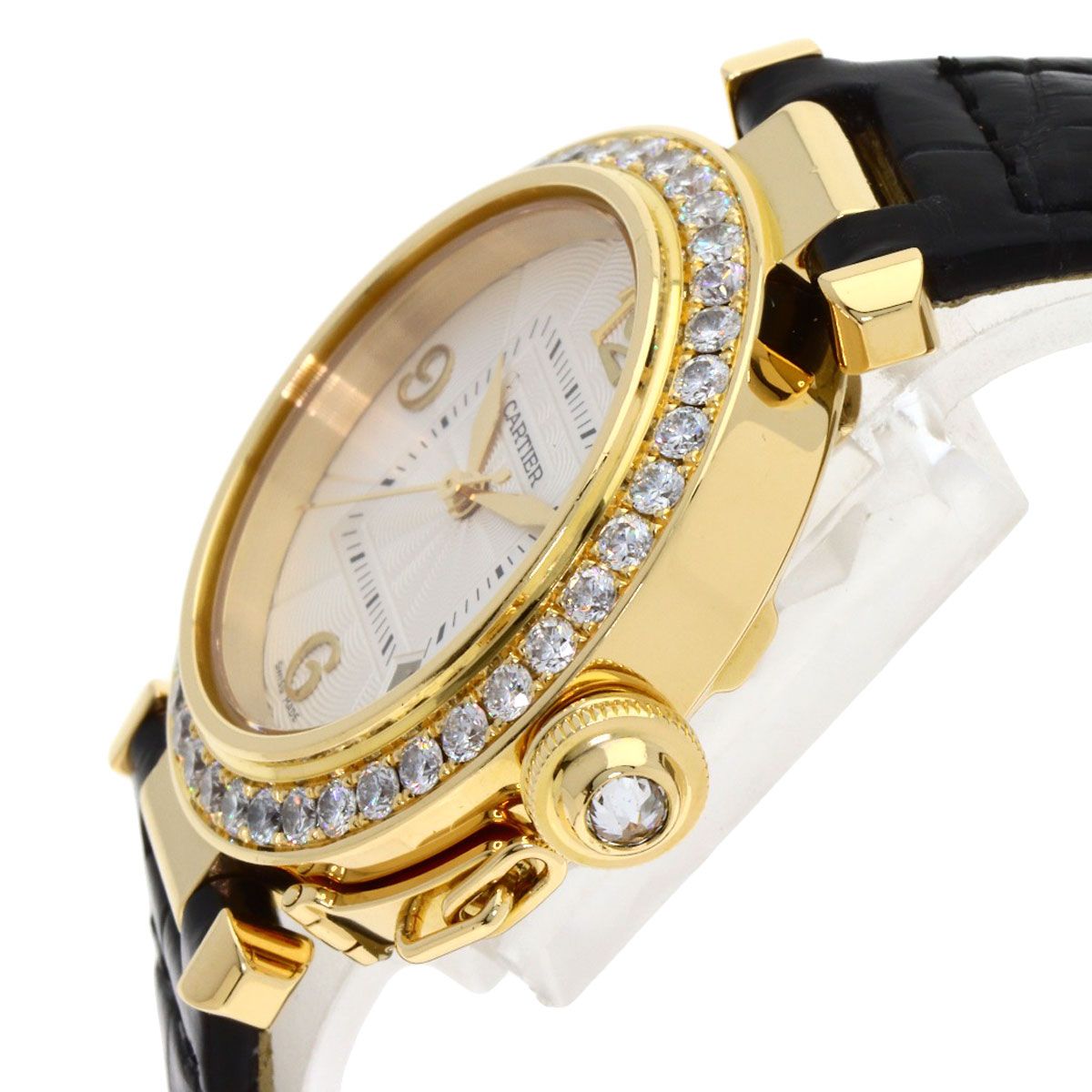 Cartier Pasha Bezel Diamond Watch 18K Yellow Gold — view 5