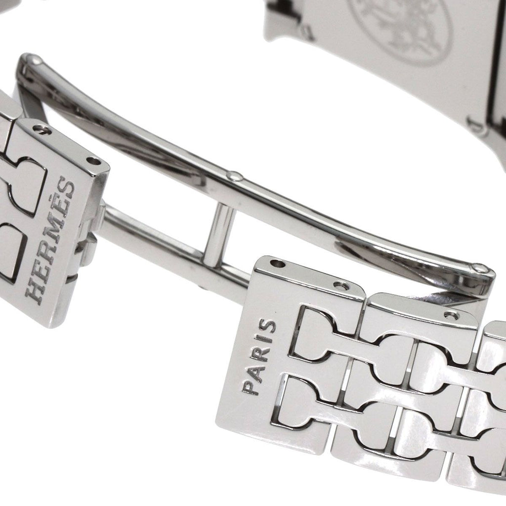 Hermes Watch Mini Diamond SS White Shell — view 8