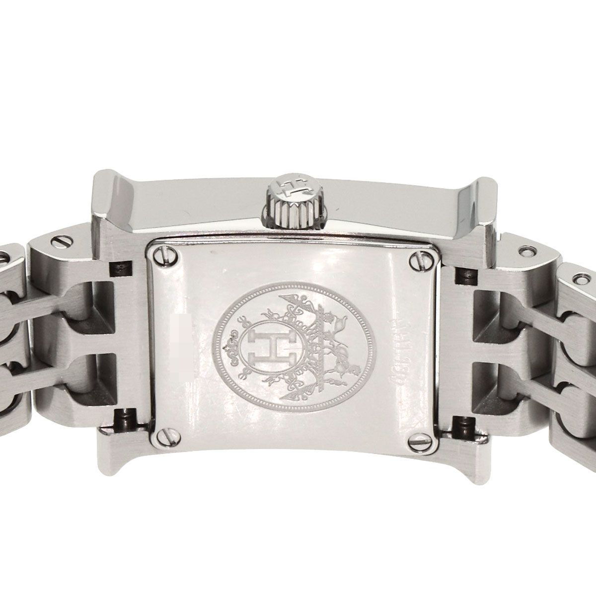 Hermes Watch Mini Diamond SS White Shell — view 7