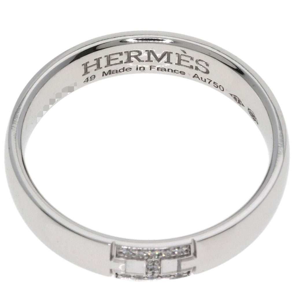 Hermes Hella Cles Diamond 49 Ring 18K White Gold — view 6