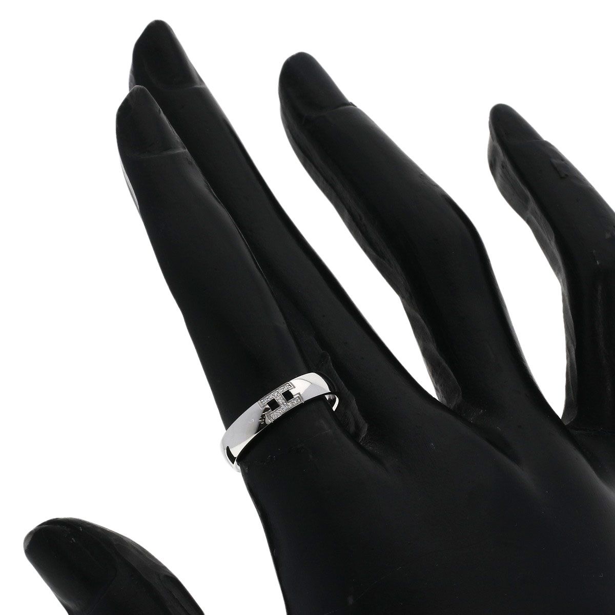 Hermes Hella Cles Diamond 49 Ring 18K White Gold — view 7