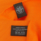 Hermes Shawl Scarf New Libris Cashmere Silk Orange — view 8