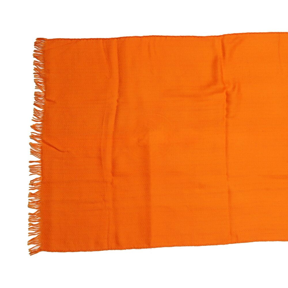 Hermes Shawl Scarf New Libris Cashmere Silk Orange — view 2