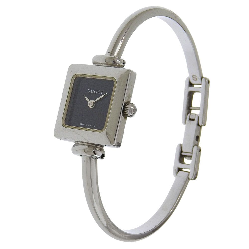Gucci Stainless Steel Quartz Analog Display Black Dial Watch — view 2
