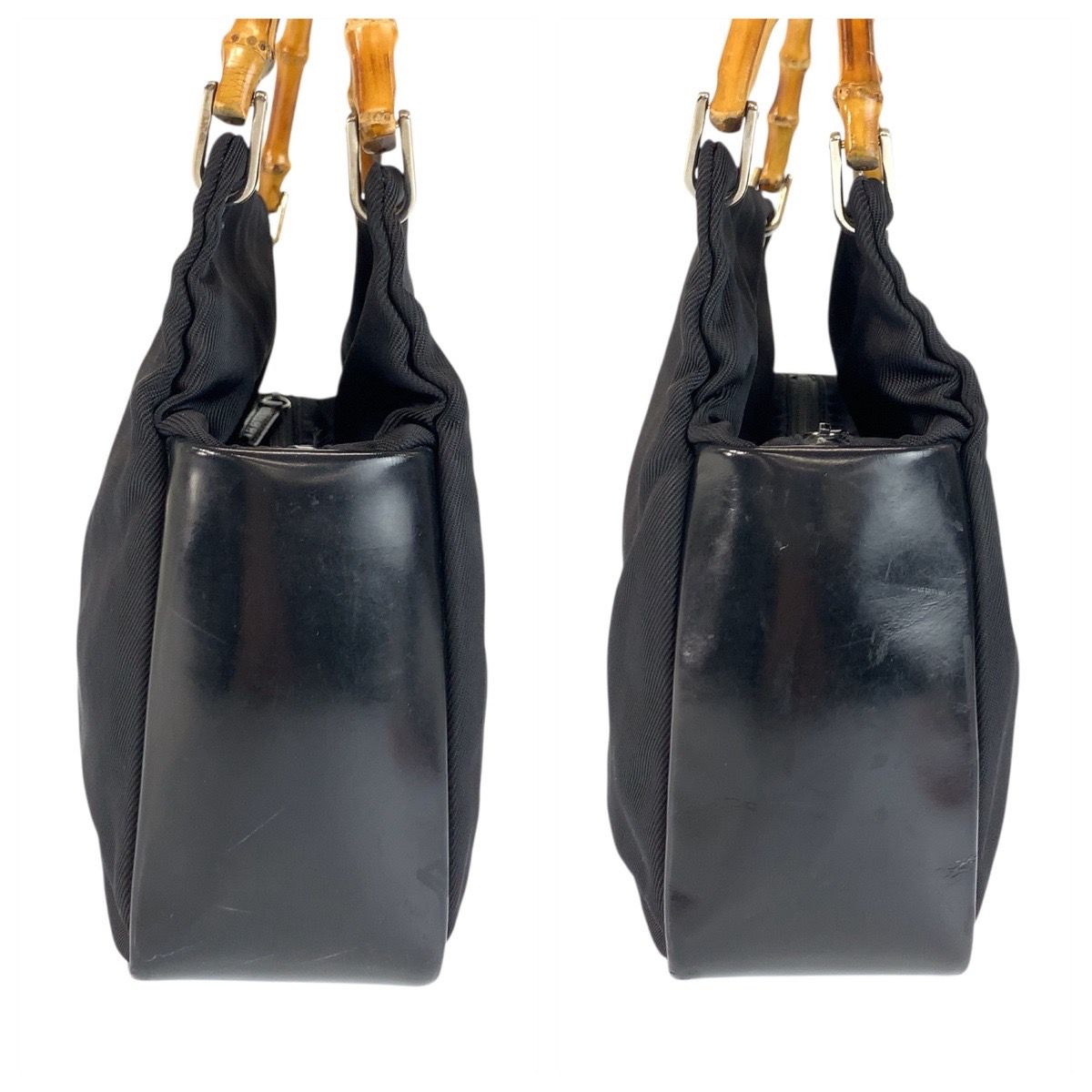Gucci Bamboo Black Nylon Leather 000 Tote — view 8