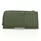 Gucci Logo Zip Card Case Leather Khaki — view 2