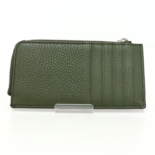 Gucci Logo Zip Card Case Leather Khaki — view 2