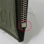 Gucci Logo Zip Card Case Leather Khaki — view 6