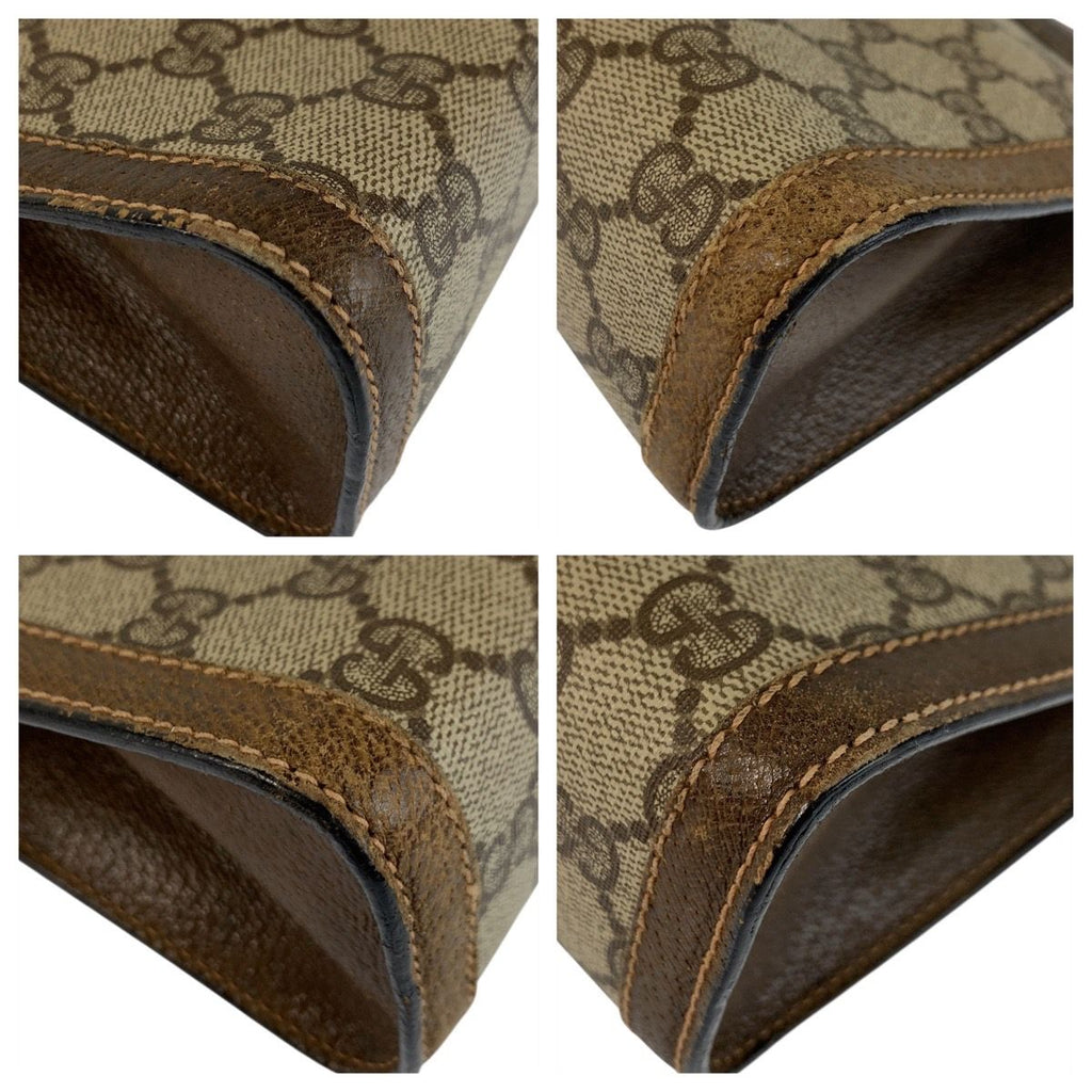 Gucci Vintage Sherry Clutch Beige Brown — view 3